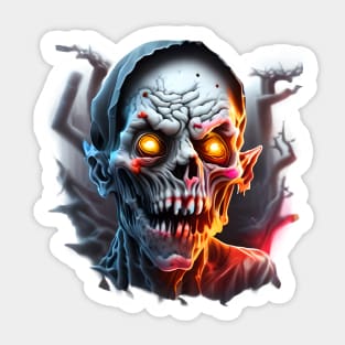 Zombie Face Sticker